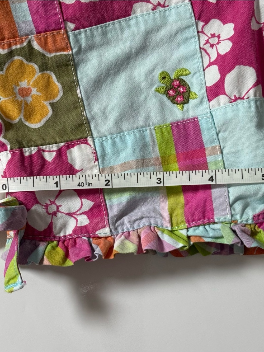 Gymboree Vintage Floral Reef Patchwork Ruffled Shorts Nostalgic 2T Y2K Coquettte - Picture 9 of 9